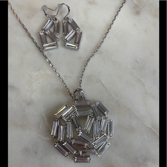Swarovski touchstone crystal pendant necklace set - Picture 1 of 5